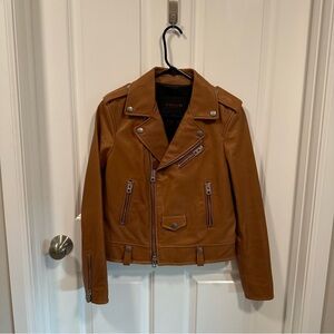 Brown Coach leather jacket